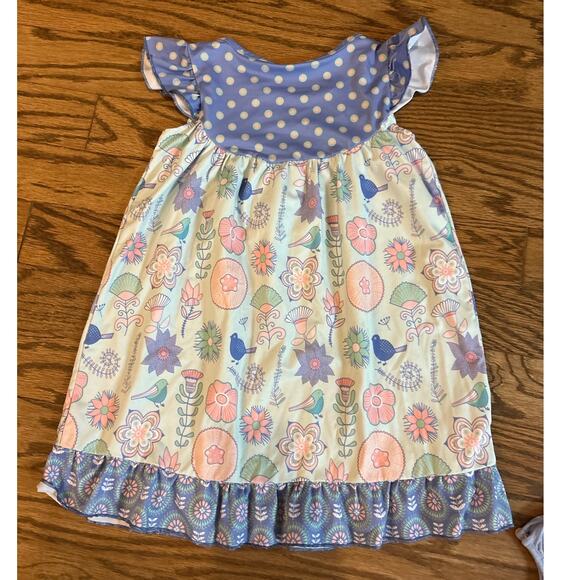 Matilda Jane Girls Dresses Lot Size 5/6 Mixed Prints Ruffle Pocket Play Dresses - Picture 2 of 8